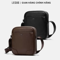 [4-25/9 TẶNG QUÀ TRUNG THU 599K] Túi đeo chéo nam LECOS LT2 da bò thật nhỏ gọn tiện lợi mang hằng ngày 2