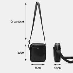 [4-25/9 TẶNG QUÀ TRUNG THU 599K] Túi đeo chéo nam LECOS LT2 da bò thật nhỏ gọn tiện lợi mang hằng ngày 5