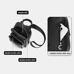 [4-25/9 TẶNG QUÀ TRUNG THU 599K] Túi đựng ipad nam LECOS LT1 da bò thật nhỏ gọn tiện lợi mang hằng ngày 7