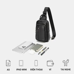 [4-25/9 TẶNG QUÀ TRUNG THU 599K] Túi đựng ipad nam LECOS LT1 da bò thật nhỏ gọn tiện lợi mang hằng ngày 8