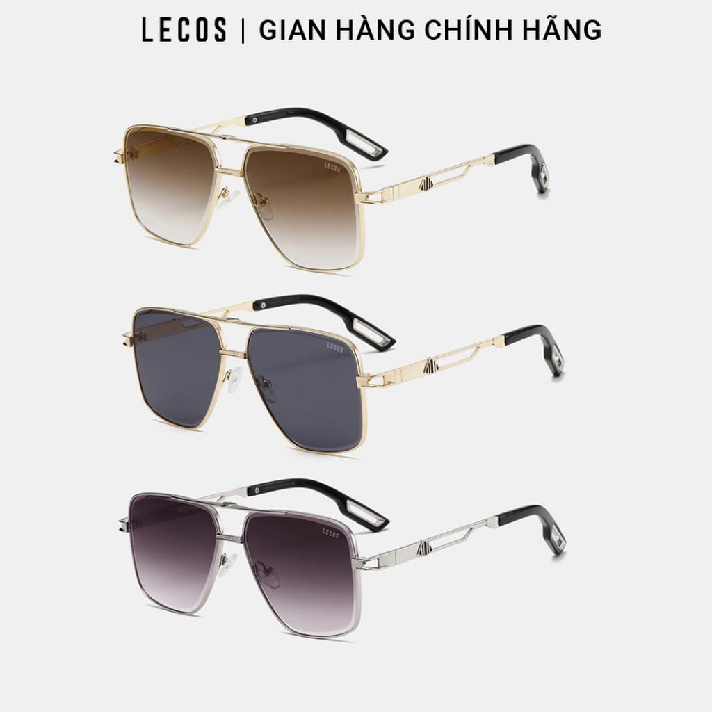 Kính Phi Công Nam LECOS LK3 Gọng Thép Không Gỉ Lái Xe Dạo Phố