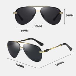 Kính Phi Công Nam LECOS LK36 Gọng Thép Không Gỉ đi Làm Gặp Đối Tác 5