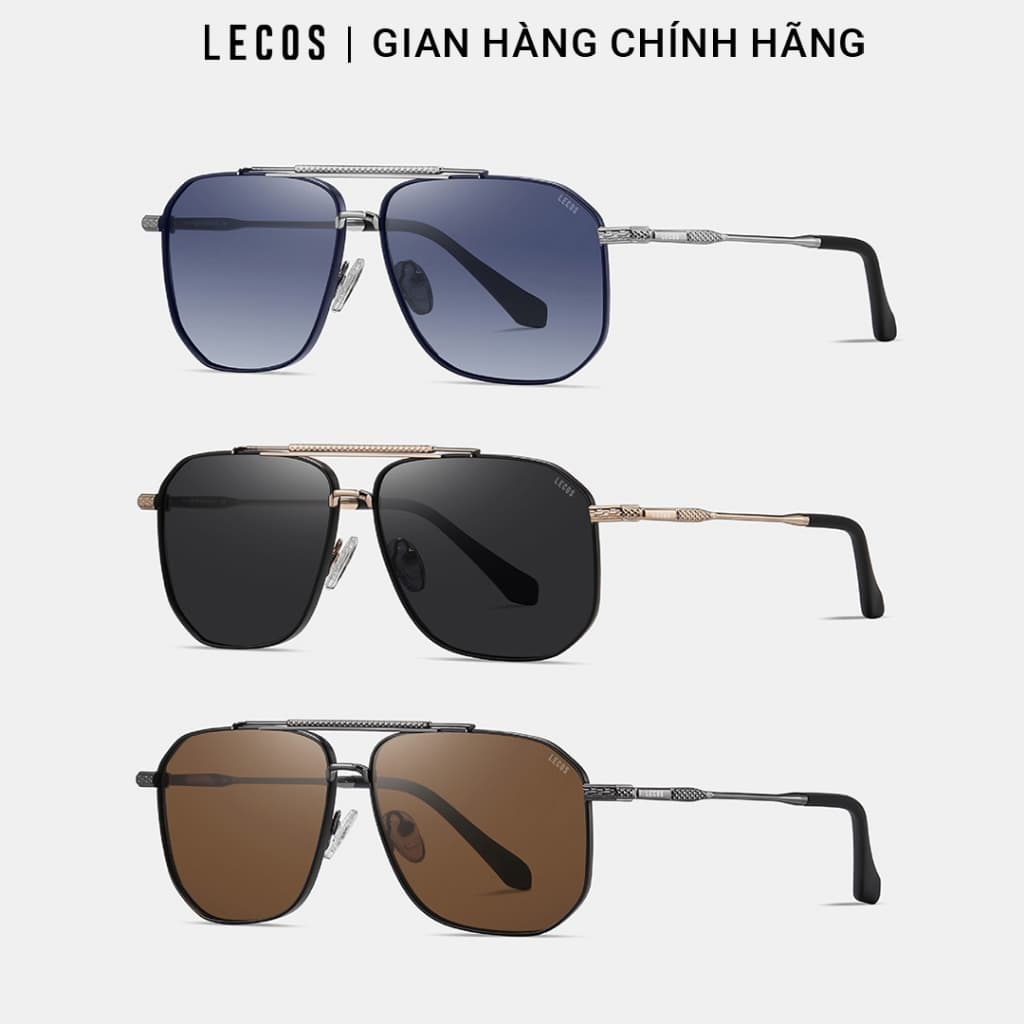 Kính Phi Công Nam LECOS LK39 Gọng Thép Không Gỉ Du Lịch đi Biển
