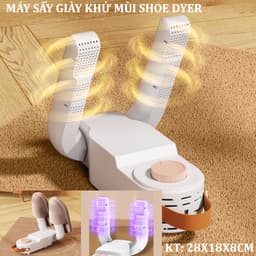 Máy Sấy Giày Khử Mùi Shoe Dayer Xoay 360 độ và Hộp Đựng Giày Có Nắp Đậy Thoát Khí. LMS 7