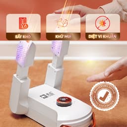 Máy Sấy Giày Khử Mùi Shoe Dayer Xoay 360 độ và Hộp Đựng Giày Có Nắp Đậy Thoát Khí. LMS 6