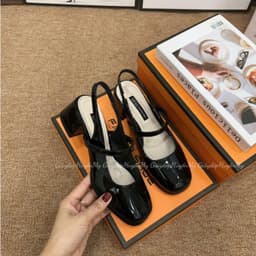 Giày búp bê nữ kiểu dáng slingback ( chân gầy mỏng lùi 1 size ạ ) mũi vuông 4cm hàng cao cấp full hộp ( LT03 ) 4