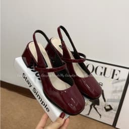 Giày búp bê nữ kiểu dáng slingback ( chân gầy mỏng lùi 1 size ạ ) mũi vuông 4cm hàng cao cấp full hộp ( LT03 ) 7