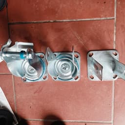[KKTHN] Càng Bánh Xe Đẩy Kèm Trục Cho Bánh Xe Phi 100, 125, 150, 200 7