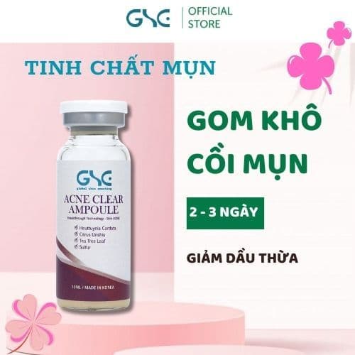 Serum hỗ trợ xử lý mụn,giảm mụn,giảm dầu nhờn, tái tạo da mụn GSC ACNE CLEAR AMPOULE 15ml