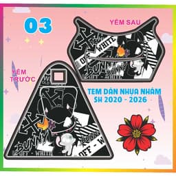Tem dán yếm khóa Tem dán nhựa nhám sh 125 - 160 . 2020 - 2026  nhiều mẫu 3