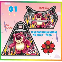 Tem dán yếm khóa Tem dán nhựa nhám sh 125 - 160 . 2020 - 2026  nhiều mẫu 1