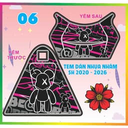Tem dán yếm khóa Tem dán nhựa nhám sh 125 - 160 . 2020 - 2026  nhiều mẫu 6