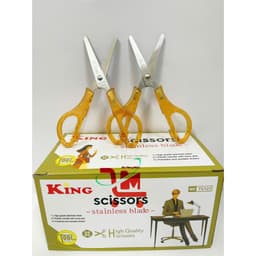 Combo 2 Cây Kéo Cắt Giấy Đồi Mồi KING Nhỏ TC-121, Lớn TC-120/Lưỡi Kéo Bén, Giúp Cắt Nhanh, Gọn, Bền, Dễ Sử Dụng 6