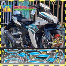 Tem Rời Exciter 155 Tem Xe Exciter 155 Mẫu Trắng Hồng Phối Đủ Màu Decal 3 Lớp 3