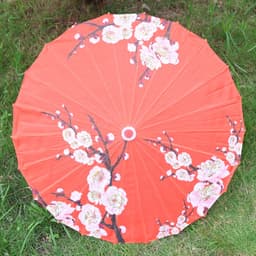 Ô Cổ Trang vải lụa đường kính 82cm họa tiết sắc nét dùng trang trí biểu diễn 6