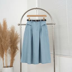 Chân Váy Jean Nữ Evalover – Dáng Xòe Dài, Chun Lưng Dễ Mix Đa Dạng Phong Cách Thời Trang M903 4