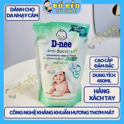 Nước xả vải D-nee Organic Thái Lan Chính Hãng Đậm Đặc Cao Cấp Dành Cho Da Nhạy Cảm 450ml 2