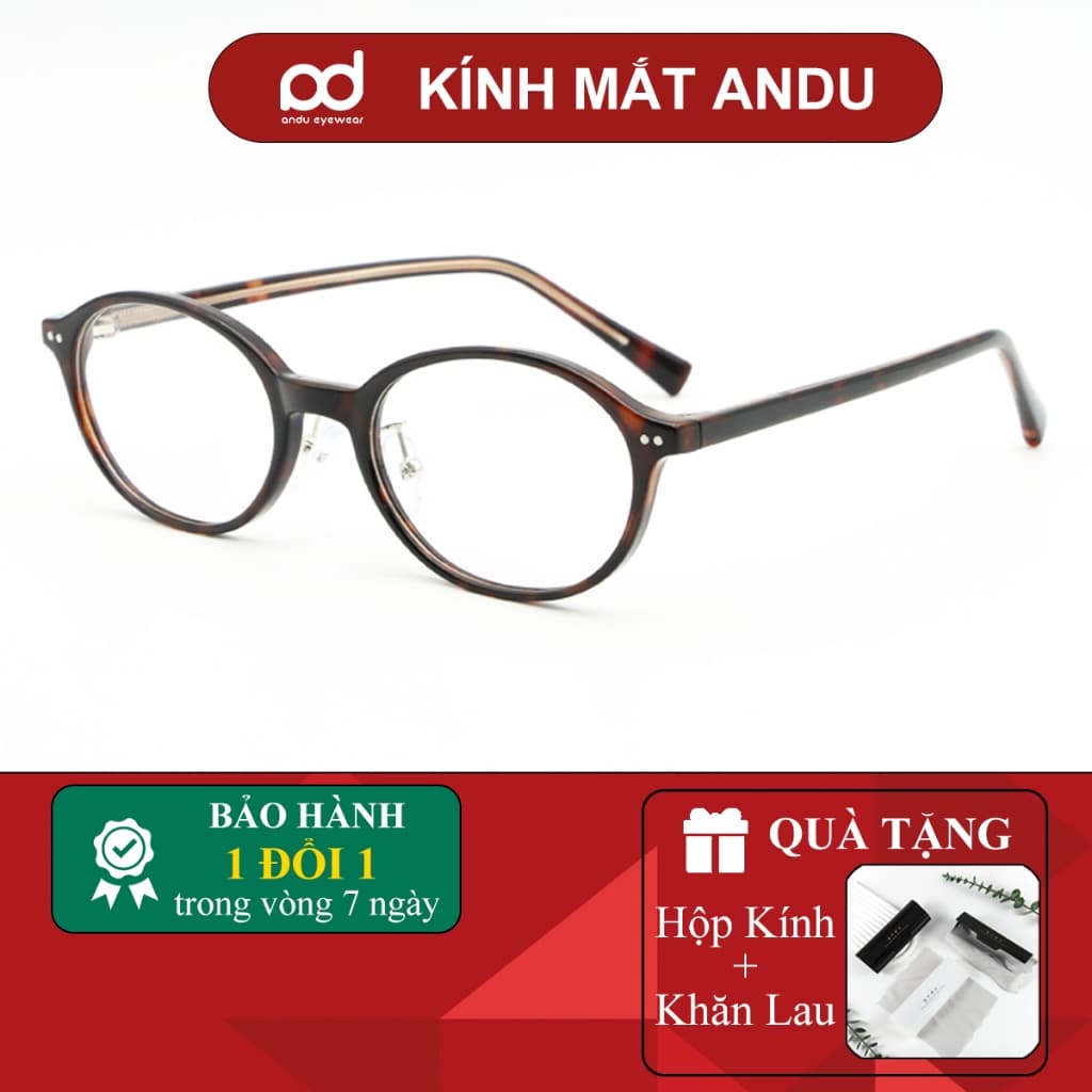 Kính cận nam nữ NARO EYEWEAR  chất liệu nhựa cốt kim loại mắt oval giả cận thời trang phong cách Y2K 61AD10