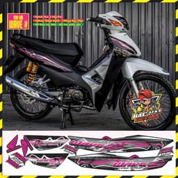 Tem Rời Wave S110 2017 - 2025 Tem Chế Wave Đen Trắng Decal 3 lớp Chất Lượng 2