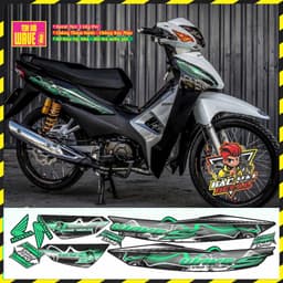 Tem Rời Wave S110 2017 - 2025 Tem Chế Wave Đen Trắng Decal 3 lớp Chất Lượng 3