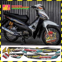 Tem Rời Wave S110 2017 - 2025 Tem Chế Wave Đen Trắng Decal 3 lớp Chất Lượng 1
