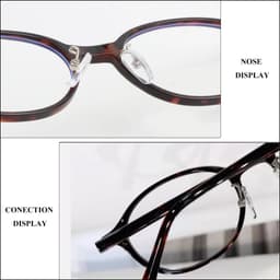 Kính cận nam nữ NARO EYEWEAR  chất liệu nhựa cốt kim loại mắt oval giả cận thời trang phong cách Y2K 61AD10 3