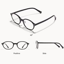 Kính cận nam nữ NARO EYEWEAR  chất liệu nhựa cốt kim loại mắt oval giả cận thời trang phong cách Y2K 61AD10 2