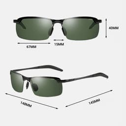 Kính Mắt Chữ Nhật Nam LECOS LK42 Gọng Đồng Bền Chắc Du Lịch đi Biển 4