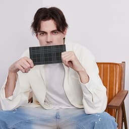Ví Nam Đứng LECOS LV6 Dáng Đứng Da Bò Thật May Kép Bền Bỉ Chống Gãy Nếp 2