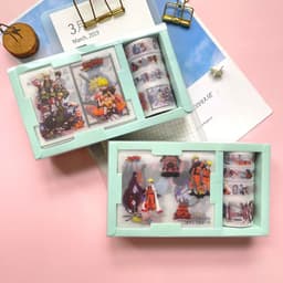 (mua 1 tặng 1) Băng dính GENSHIN NARUTO THIÊN QUAN SLIME JUJUTSU BOKU game washi tape sticker anime chibi trang trí 6