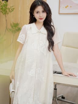 Váy Bầu Xinh Dáng Dài Thu Đông Sang Chảnh Đi Tiệc, Đầm Bầu Thiết Kế LYMMOM Công Sở VB170 9
