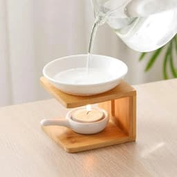 Đế đựng nến Tealight gốm sứ cao cấp, dùng cho đèn xông tinh dầu, bếp xông thảo mộc tiện lợi Ant Home 5