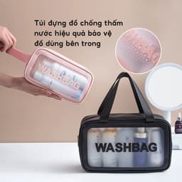 Túi Đựng Mỹ Phẩm Du Lịch Có Quai Xách - Túi Đựng Đồ Trang Điểm Skincare Chống Nước 2