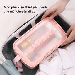 Túi Đựng Mỹ Phẩm Du Lịch Có Quai Xách - Túi Đựng Đồ Trang Điểm Skincare Chống Nước 5