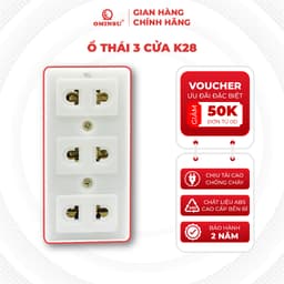 Ổ cắm điện OMINSU 3 cửa nhựa cao cấp chống đánh lửa chống cháy giật an toàn tiện lợi độ bền cao 1