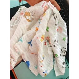 Set 5 khăn sữa aden 6 lớp mềm mịn, thấm hút dành cho bé sơ sinh và trẻ nhỏ phù hợp bé trai bé gái 6