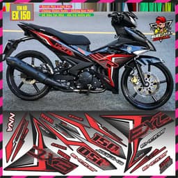 Tem Rời Dán Xe Exciter 150 Mẫu Đỏ Đen . Phối Nhiều Màu Cực Hot, Hàng 3 Lớp Chất Lượng Cao 2