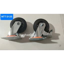 [KKTHN] Bánh Xe Cao Su Đúc Gang NTT Càng 5.5 Ly Đường Kính D125, D150, D200 Chịu Tải Nặng Từ 800kg -1200kg 7