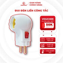 Đui đèn liền phích OMINSU có công tắc tiện lợi an toàn chống cháy giật 1