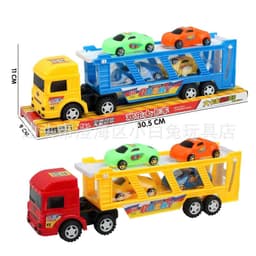 Ô tô đồ chơi , Bộ Xe Đầu Kéo To Chở 4 Xe Nhỏ, Xe tải cỡ lớn , kèm 4 ô tô xe cẩu nhỏ, Mua 1 được 5 xe 1