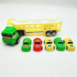 Ô tô đồ chơi , Bộ Xe Đầu Kéo To Chở 4 Xe Nhỏ, Xe tải cỡ lớn , kèm 4 ô tô xe cẩu nhỏ, Mua 1 được 5 xe 2