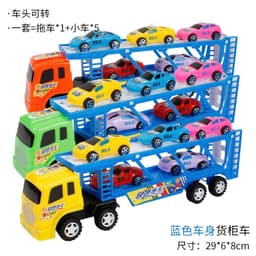 Ô tô đồ chơi , Bộ Xe Đầu Kéo To Chở 4 Xe Nhỏ, Xe tải cỡ lớn , kèm 4 ô tô xe cẩu nhỏ, Mua 1 được 5 xe 4
