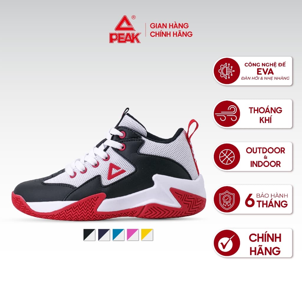 Giày Bóng Rổ Trẻ Em PEAK Basketball KID Game 2 Công Nghệ Đệm Đế EVA Chống Trơn Trượt, Va Đập EK3920A