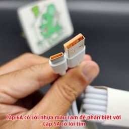 [Chính Hãng-Ảnh Thật] Cáp Sạc Siêu Nhanh 6A Huawei Honor SuperCharge Lõi Màu Cam ZIN Bóc Máy 3