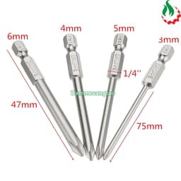 Mũi vít 4 cạnh chuôi lục giác Broppe 7