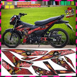 Tem Xe raider satria FI Tem Chế Satria Raider Mẫu PANDA Mới Decal 5Lớp 2