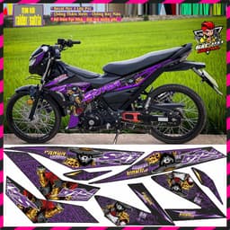 Tem Xe raider satria FI Tem Chế Satria Raider Mẫu PANDA Mới Decal 5Lớp 3