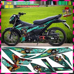 Tem Xe raider satria FI Tem Chế Satria Raider Mẫu PANDA Mới Decal 5Lớp 6