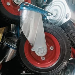 [KKTHN] Bánh Xe Cao Su Mâm Đỏ Đường Kính 20cm Cho Xe Đẩy Hàng, Xe Bánh Mì, Xe Mô Hình (Giá 1 Chiếc) 3