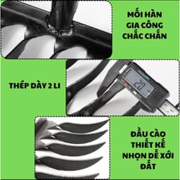 ✅Rẻ Vô Địch✅Cào Xoắn Đa Năng Làm Vườn-Cào Thép Cào Cỏ, Cuốc Đất- Cào Xoắn 10 Răng----- 4